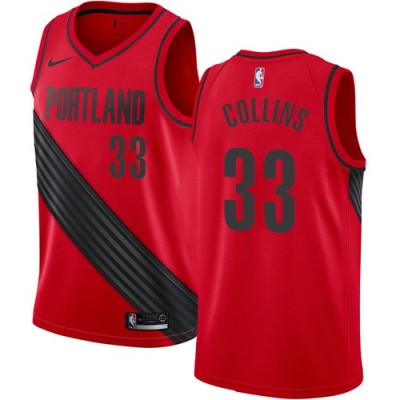 Nike Portland Trail Blazers #33 Zach Collins Red Statement Edition NBA Swingman Jersey Men's